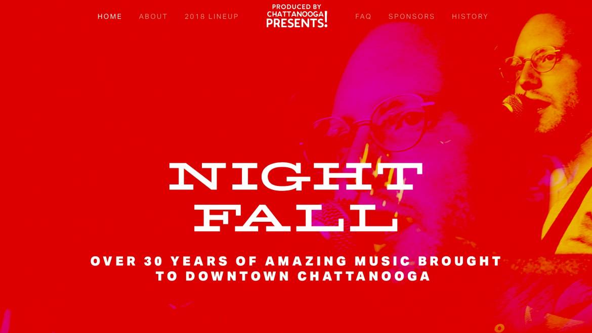 Night Fall Concert Series-Chattanooga TN May 4-August 31, 2018