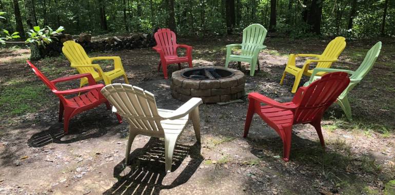 Fall is in the Air!  Come gather around the Campfire at Deer Creek Cabin!