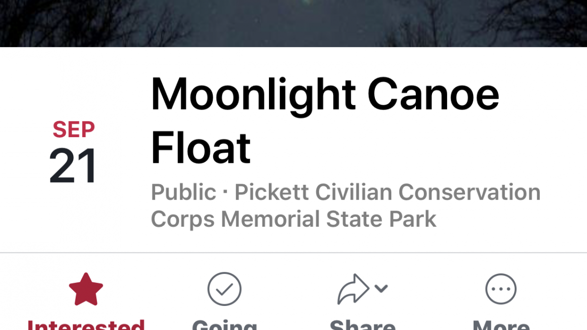 Moonlight Canoe Float-September 21, 2018