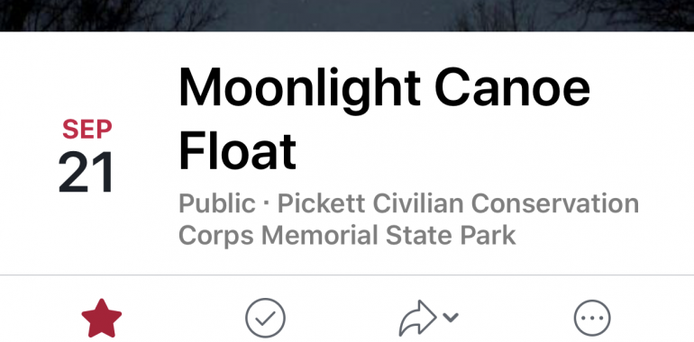 Moonlight Canoe Float-September 21, 2018