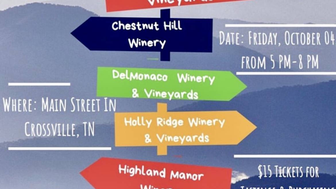 Wine at the Crossroads-Main Street-Crossville, TN-October 4, 2019