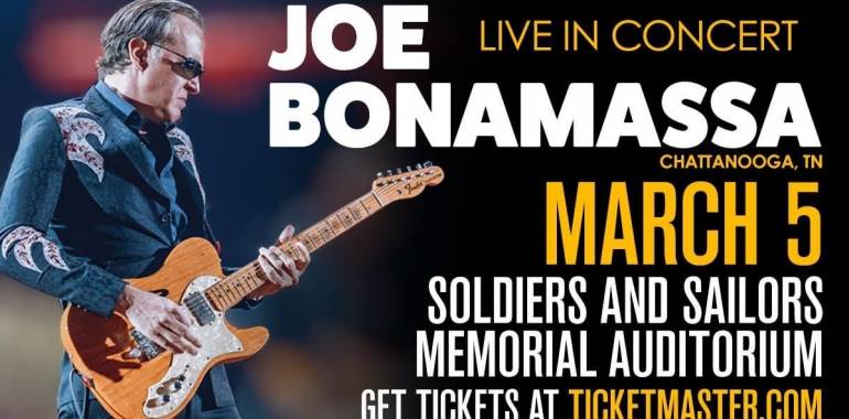 Joe Bonamassa in Concert March 5, 2023 at Solidiers & Spiders Auditorium