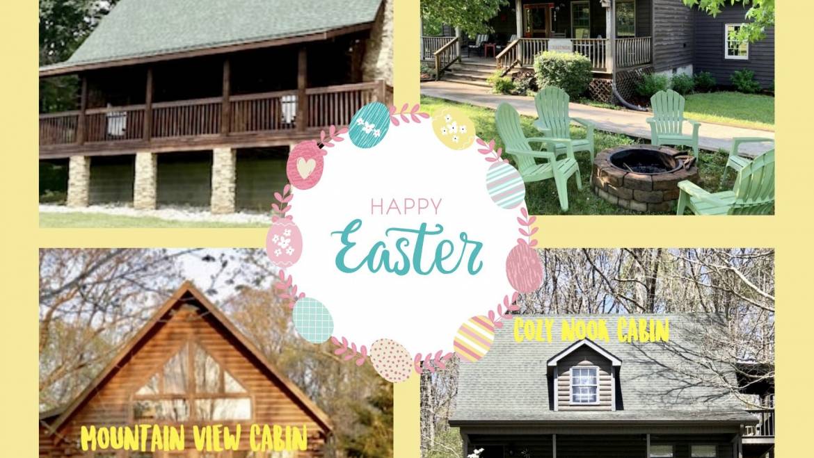 Come hide your EASTER Eggs with us!  Cabins available at Fall Creek Falls!