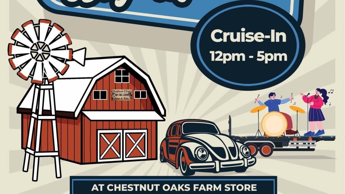 Come enjoy Cruise In Memorial Day Weekend to Chestnut Oaks Farm Store